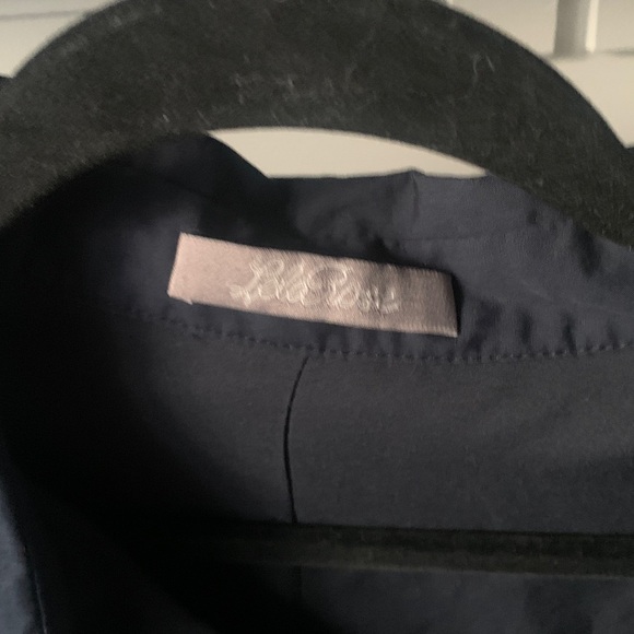 Lela Rose Womens Shirt Dress, navy‎ Blue sz 12 lace sleeves shirt classic luxury - Picture 13 of 15